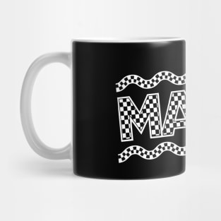 Mama Checkered Black And White Mug